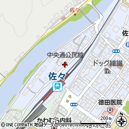 中央通公民館周辺の地図
