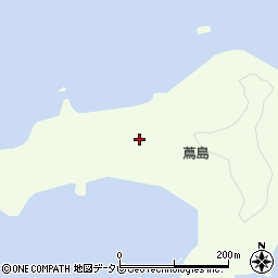 蔦島周辺の地図