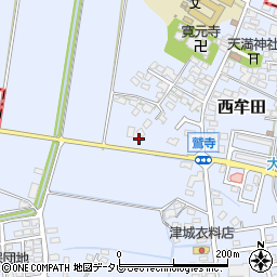 福岡県筑後市西牟田1852周辺の地図