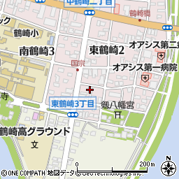 ローソン大分東鶴崎三丁目店周辺の地図