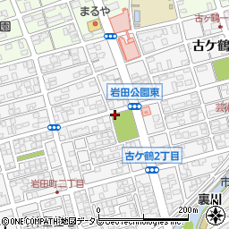 岩田公園トイレ周辺の地図