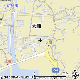 宇和島大浦郵便局周辺の地図