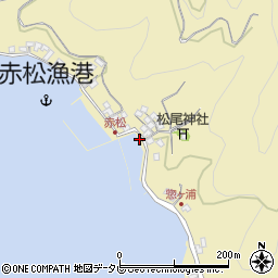 愛媛県宇和島市大浦赤松周辺の地図