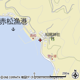 愛媛県宇和島市大浦（赤松）周辺の地図