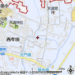 福岡県筑後市西牟田4082周辺の地図