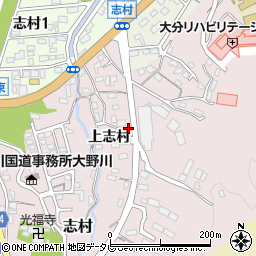 大分県大分市志村上志村周辺の地図