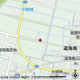 福岡県大川市道海島388周辺の地図