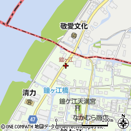 鐘ヶ江周辺の地図