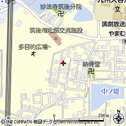 福岡県筑後市蔵数517-28周辺の地図