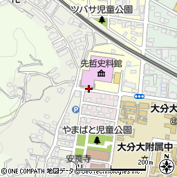 県立図書館前周辺の地図