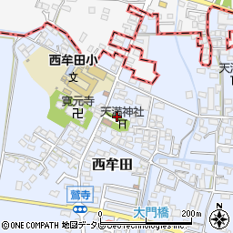 西牟田校区コミュニティ協議会周辺の地図