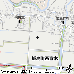 福岡県久留米市城島町西青木周辺の地図