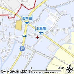 福岡県筑後市西牟田4310周辺の地図