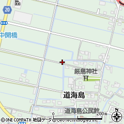 福岡県大川市道海島周辺の地図