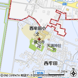筑後市立西牟田小学校周辺の地図