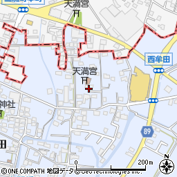 福岡県筑後市西牟田4064周辺の地図