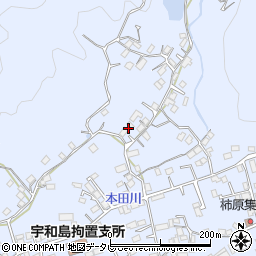 愛媛県宇和島市柿原周辺の地図