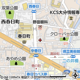 ファミリーマート大分東春日町店周辺の地図