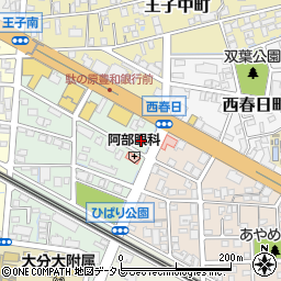 丸亀製麺 大分王子店周辺の地図