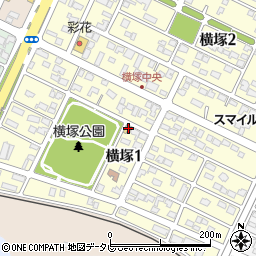 中津留商店周辺の地図