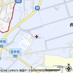 福岡県筑後市西牟田4263周辺の地図