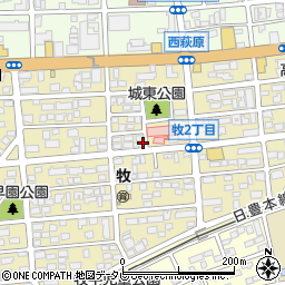 大分県大分市牧2丁目周辺の地図