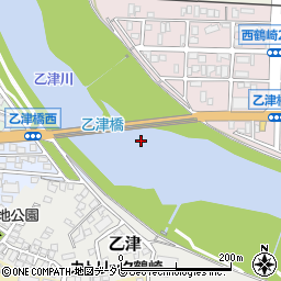 乙津橋周辺の地図