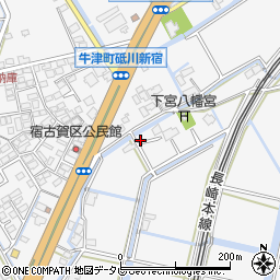 佐賀県小城市牛津町上砥川693周辺の地図