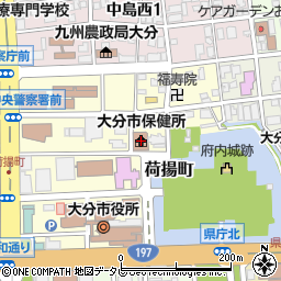 大分市保健所周辺の地図