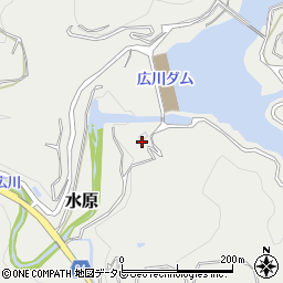 広川ダム周辺の地図