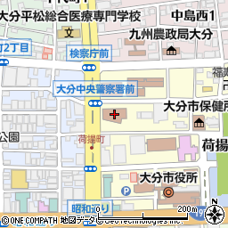 大分中央警察署刑事課周辺の地図