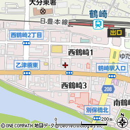 大衆理美容　鶴崎店周辺の地図