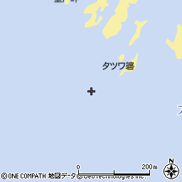 タツワ碆周辺の地図