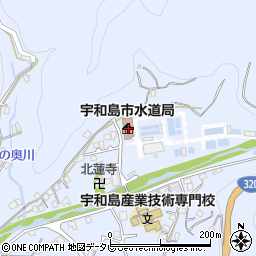 宇和島市水道局庁舎周辺の地図