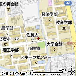 佐賀大学　本庄キャンパス周辺の地図