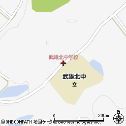 武雄北中学校周辺の地図