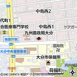 九州農政局　大分県拠点周辺の地図