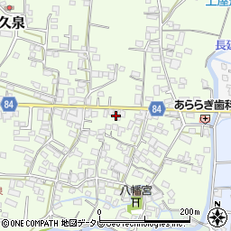 福岡県八女郡広川町久泉114-1周辺の地図