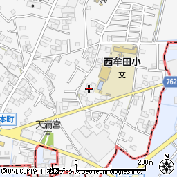 西牟田校区コミュニティセンター周辺の地図