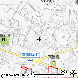 福岡県久留米市三潴町西牟田1592周辺の地図