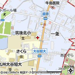 福岡県筑後市西牟田6055周辺の地図