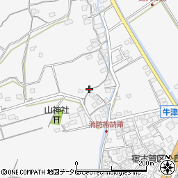 佐賀県小城市牛津町上砥川2528周辺の地図