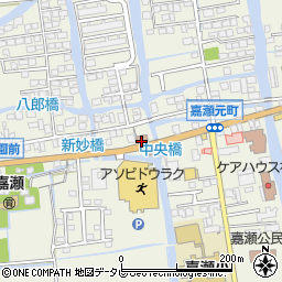佐賀嘉瀬郵便局周辺の地図