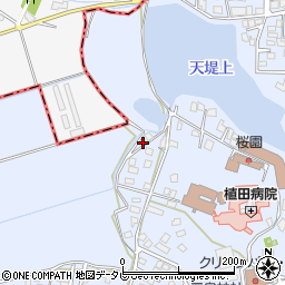 福岡県筑後市西牟田6377周辺の地図