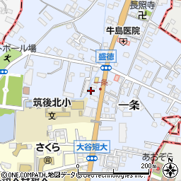 福岡県筑後市西牟田6058周辺の地図