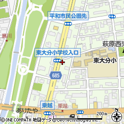 日本メナード化粧品　株式会社　大分支店周辺の地図