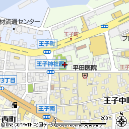 王子公園トイレ周辺の地図