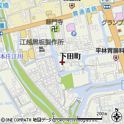 佐賀県佐賀市下田町周辺の地図