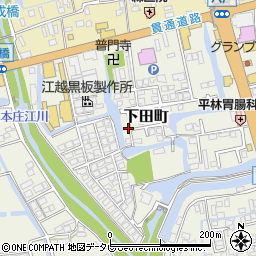 佐賀県佐賀市下田町周辺の地図