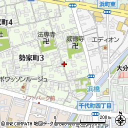 勢家町2-1-17月極駐車場周辺の地図